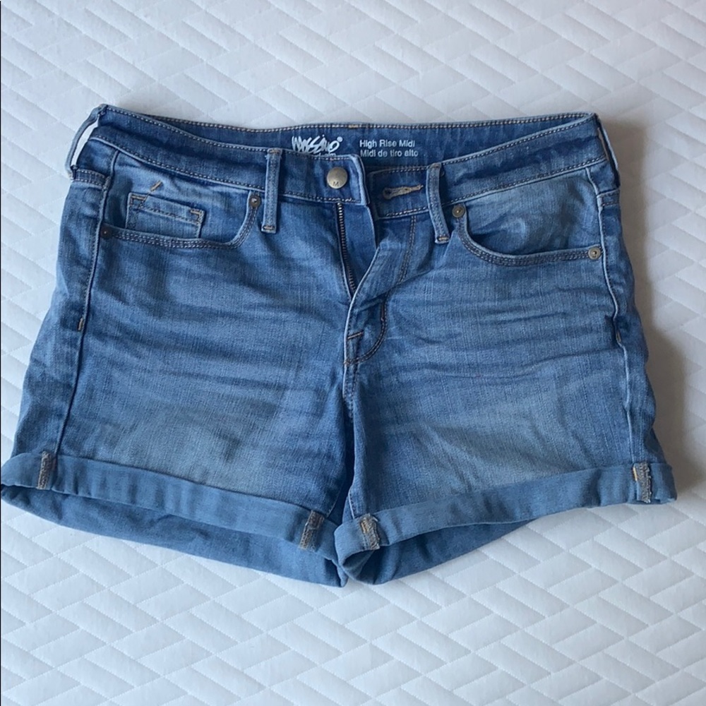 High rise jean shorts